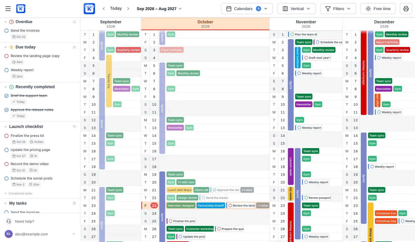See Your Entire Year in One Screen